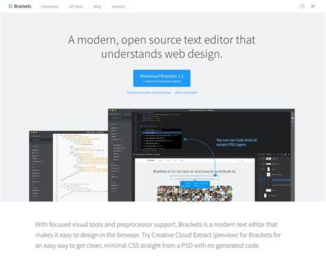 A modern, open source code editor that understands web design